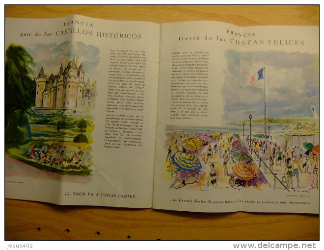 INFORMACION TURISTICA - FRANCIA Y SUS REGIONES - FERROCARRILS FRANCESES Año 1954 - Cuadernillos Turísticos