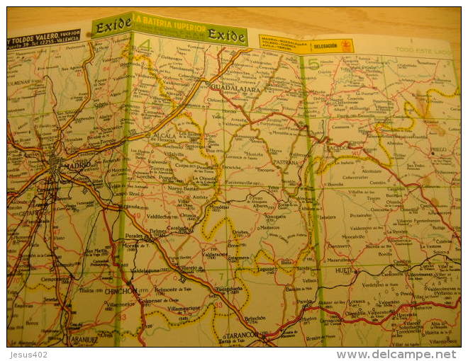 ANTIGUO MAPA DE CARRETERAS Nº 8 DE ESPAÑA Y PORTUGAL - Mapas Geográficas