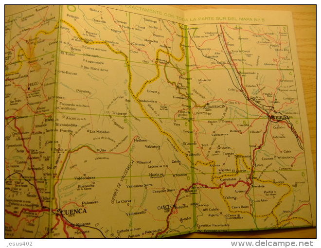 ANTIGUO MAPA DE CARRETERAS Nº 8 DE ESPAÑA Y PORTUGAL - Geographische Kaarten