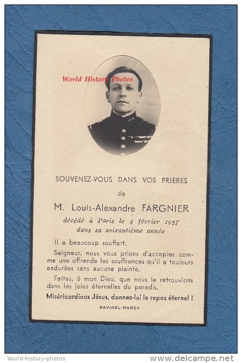 Faire-Part De Décés - NANCY ( Meurthe Et Moselle ) - M. Louis Alexandre FARGNIER - Officier Marine Nationale - Boten