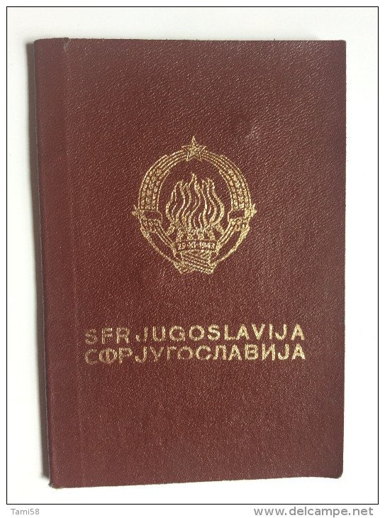PASSEPORT  PASSPORT REISEPASS  YUGOSLAVIA  1972. VISA TO:  LEBANON  LIBANON  ,  CEYLON   ,  AUSTRALIA ,  INDIA , RUSSIA - Historical Documents