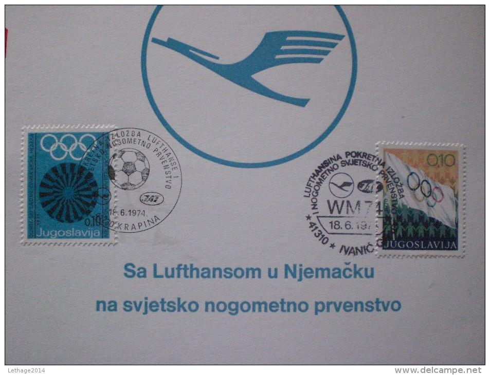 STAMPS JUGOSLAVIJA JUGOSLAVIA  AEREOFILATELIA  LUFTHANSA  MUCH RARE!! - Poste Aérienne