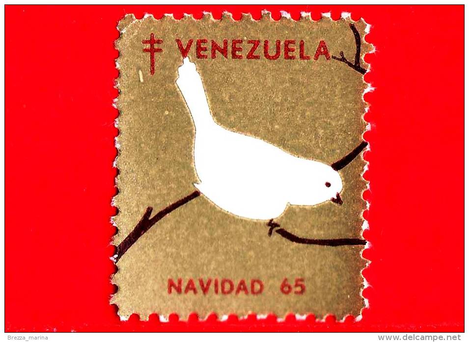 VENEZUELA - Usato - 1965 - Natale - Navidad - Christmas - Colomba - Etichetta - Venezuela