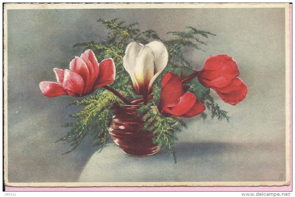 Flower Postcard, 1943., Hungary (Amag 3474) - Covers & Documents