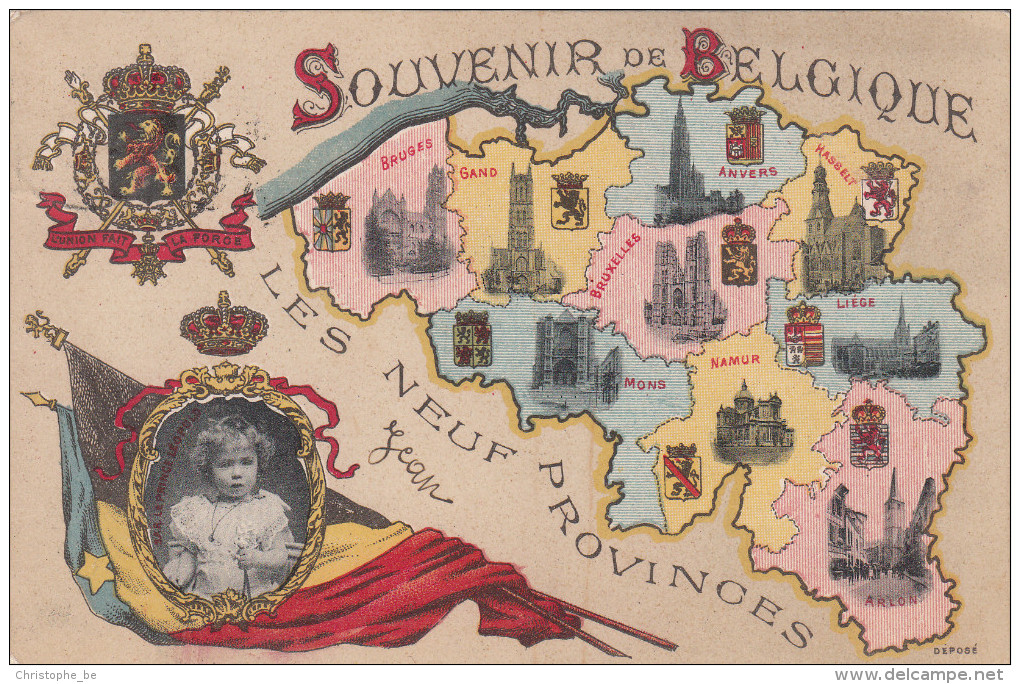 Souvenir De Belgique, Les Neuf Provinces (pk17227) - Andere & Zonder Classificatie