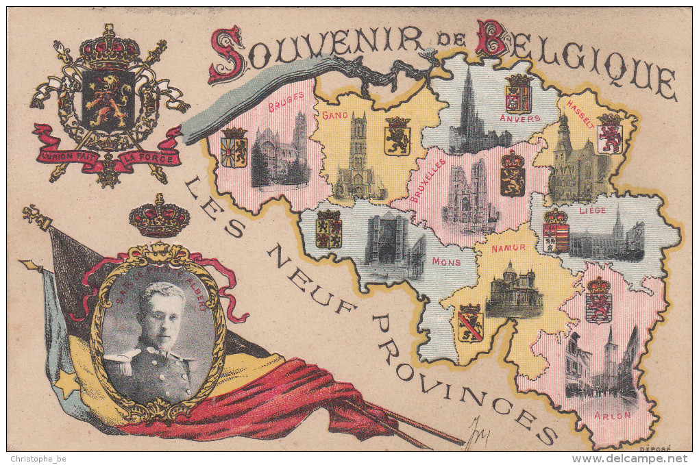 Souvenir De Belgique, Les Neuf Provinces, SAR Le Prince Albert (pk17228) - Andere & Zonder Classificatie