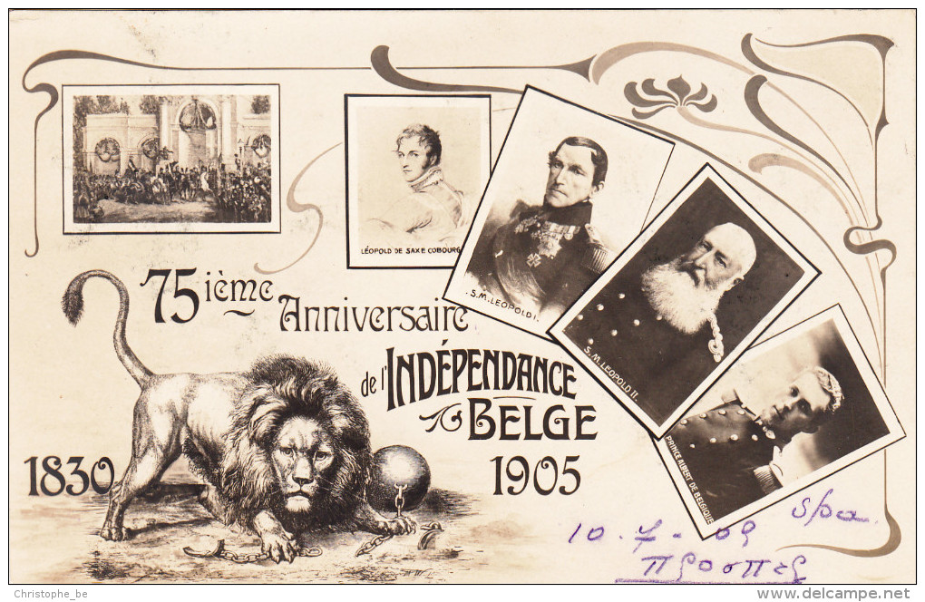 75e Anniversaire De L´independance Belge 1830-1905 (pk17233) - Andere & Zonder Classificatie