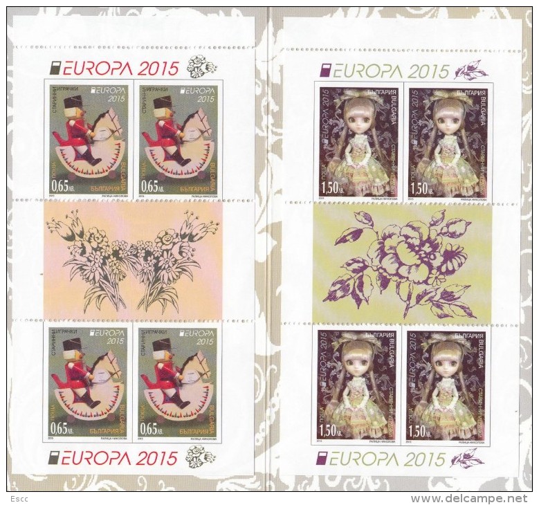 Mint  Stamps In Miniature Sheets Booklet  Europa CEPT 2015 From Bulgaria - 2015