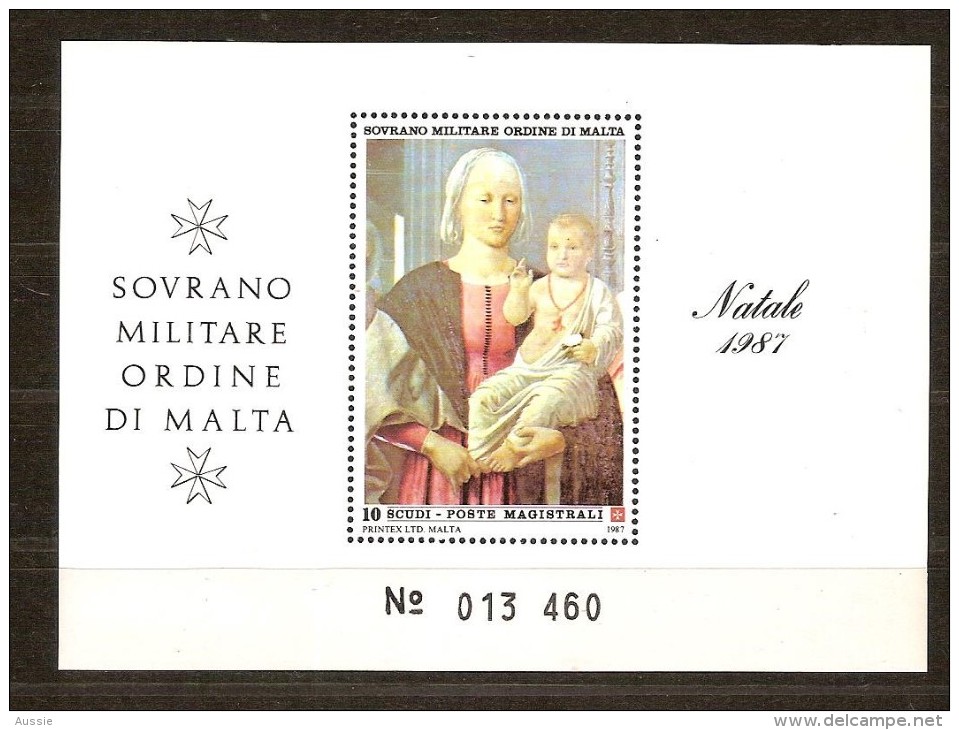 S.M.O.M. 1987 Bloc 23 *** MNH Natale Kerstmis Noël Christmas - Malte (Ordre De)