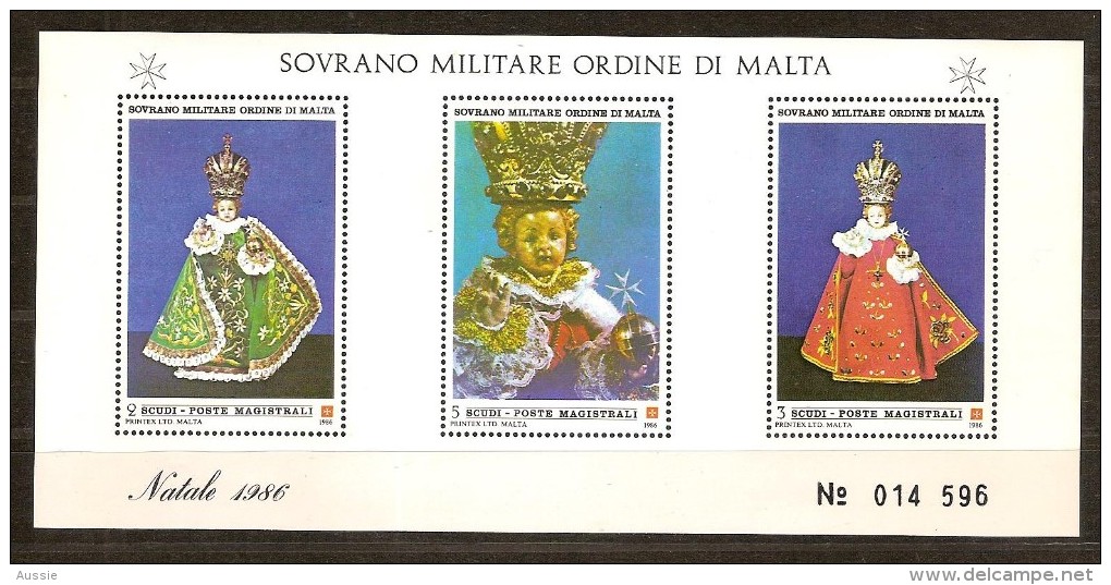 S.M.O.M. 1986 Bloc 21 *** MNH Natale Kerstmis Noël Christmas - Malta (Orde Van)