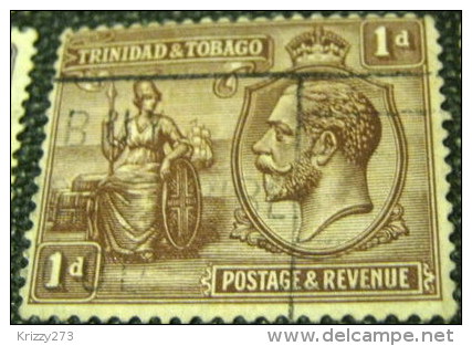 Trinidad And Tobago 1922 King George V And Britannia 1d - Used - Trinidad & Tobago (...-1961)