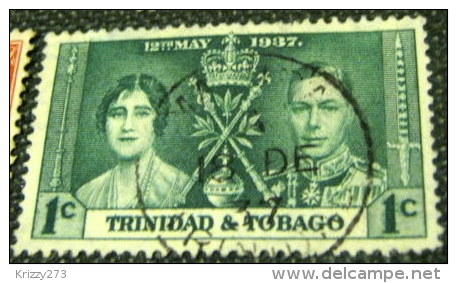 Trinidad And Tobago 1937 Coronation King George VI 1c - Used - Trinidad & Tobago (...-1961)