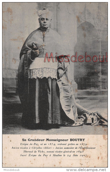 43 - Le PUY EN VELAY - Sa Grandeur Monseigneur Boutry Evêque Prière Pour La France - Ed. Chocolat Louit - 2 SCANS - Le Puy En Velay