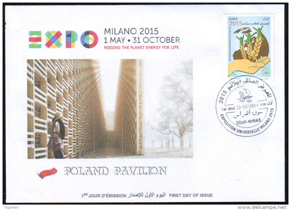 ARGELIA 2014 FDC  FDC Expo Milan 2015 Milano Universal Expo - Poland Pologne Polska Italia Italy Exposition Food - 2015 – Milan (Italy)