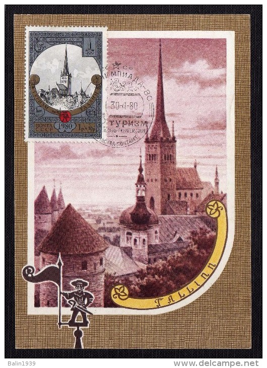 1980 - Rusia - Tarjeta Maxima - JJOO De Moscu - 008 - Eglises Et Cathédrales