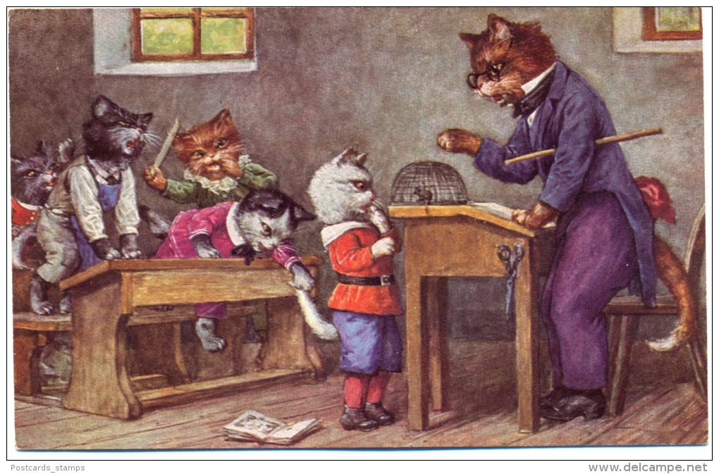 Katze, Katzen In Der Schule, Arthur Thiele, Verlag TSN Serie 1882 - Thiele, Arthur