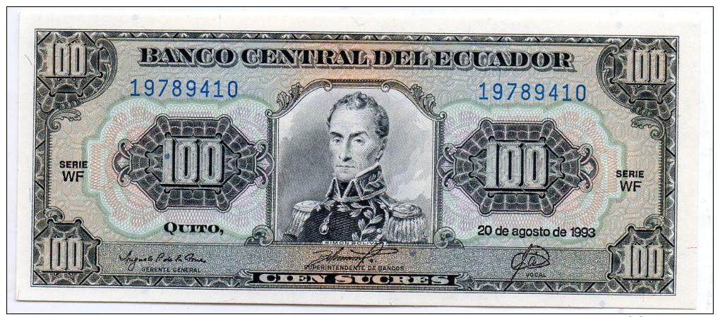 EQUATEUR : 100 Sucres 1993 (unc) - Equateur