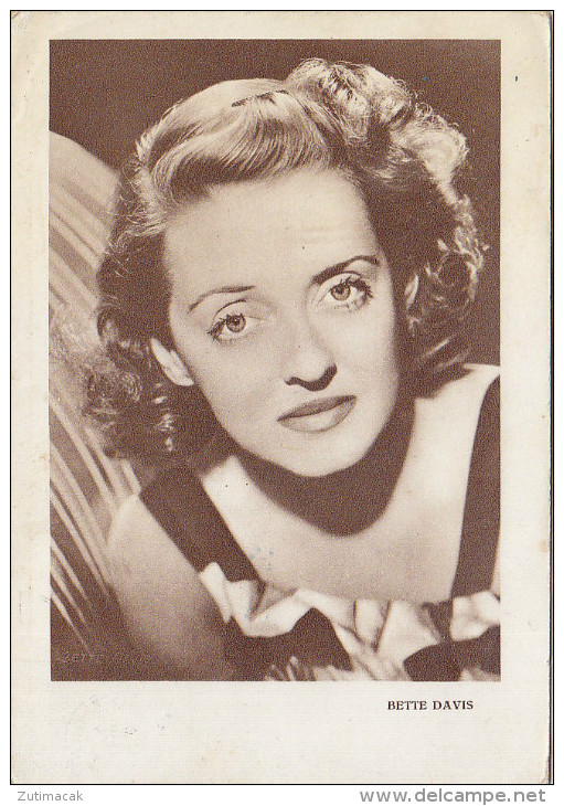 Bette Davis Old Postcard 1957 - Attori