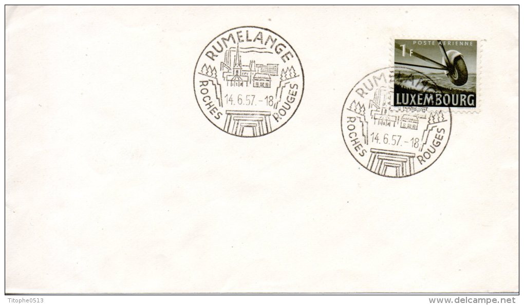 LUXEMBOURG. Enveloppe Commémorative De 1957. Rumelange - Roches Rouges. - Maschinenstempel (EMA)