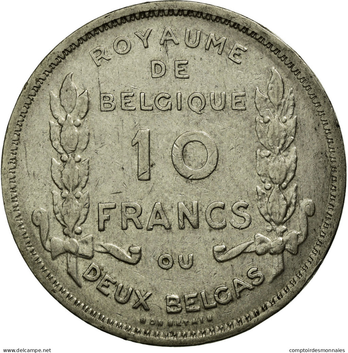 Monnaie, Belgique, 10 Francs-10 Frank, Deux / Twee Belgas, 1930, TTB, Nickel - 10 Frank & 2 Belgas