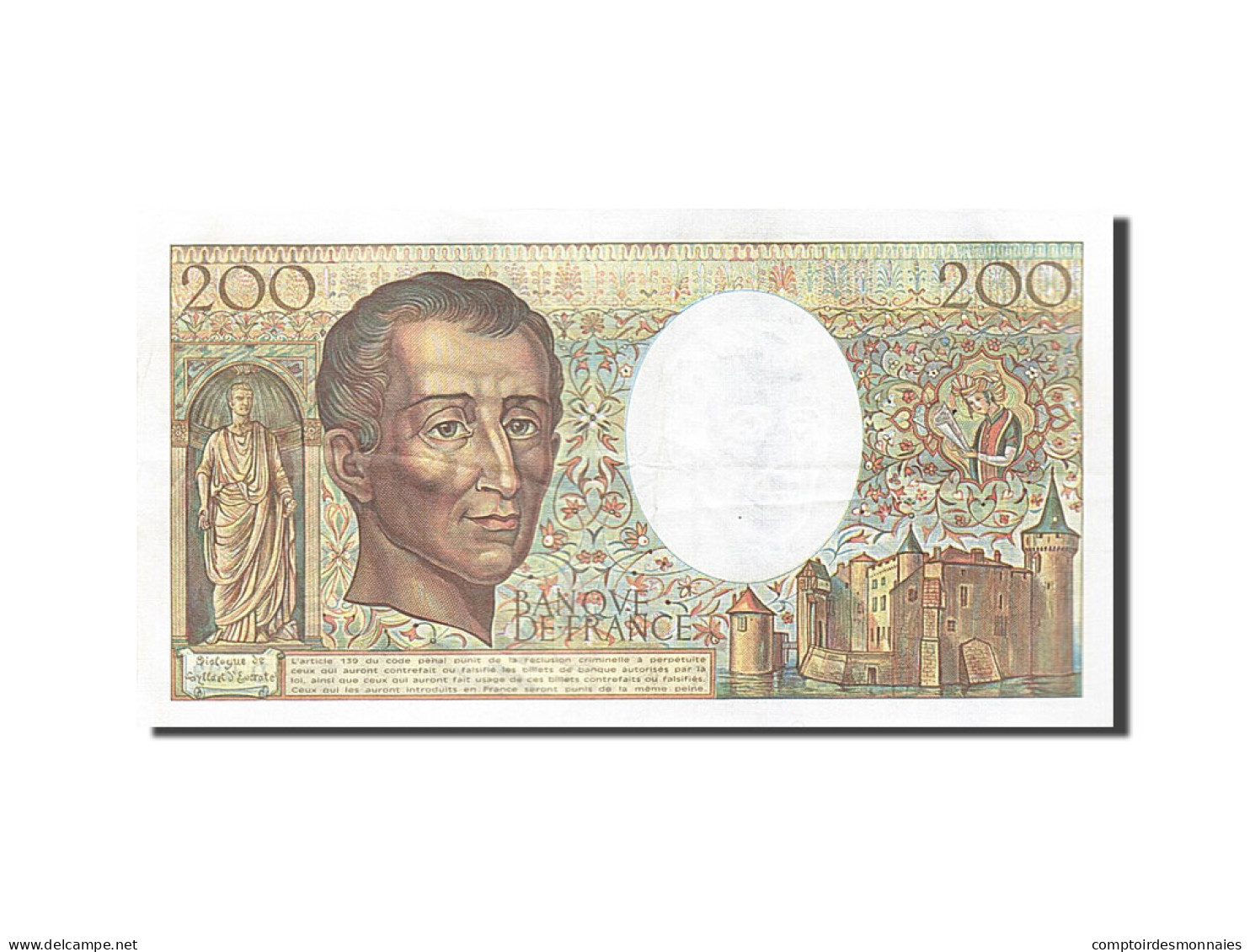 Billet, France, 200 Francs, 200 F 1981-1994 ''Montesquieu'', 1984, TTB+ - 200 F 1981-1994 ''Montesquieu''