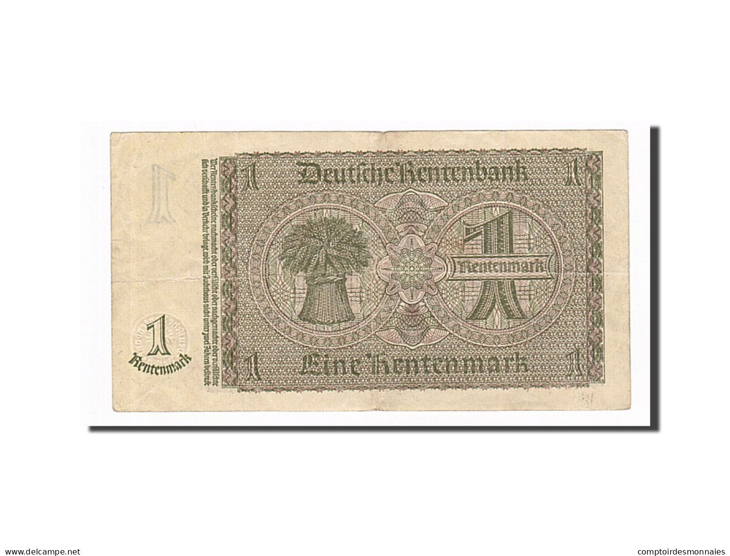 Billet, Allemagne, 1 Rentenmark, 1937, 1937-01-30, TTB - Otros & Sin Clasificación