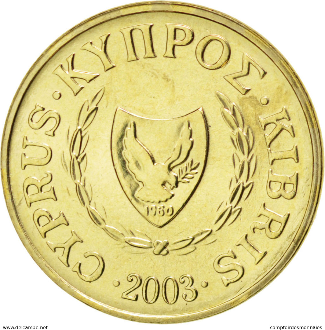 Monnaie, Chypre, Cent, 2003, FDC, Nickel-brass, KM:53.3 - Cyprus