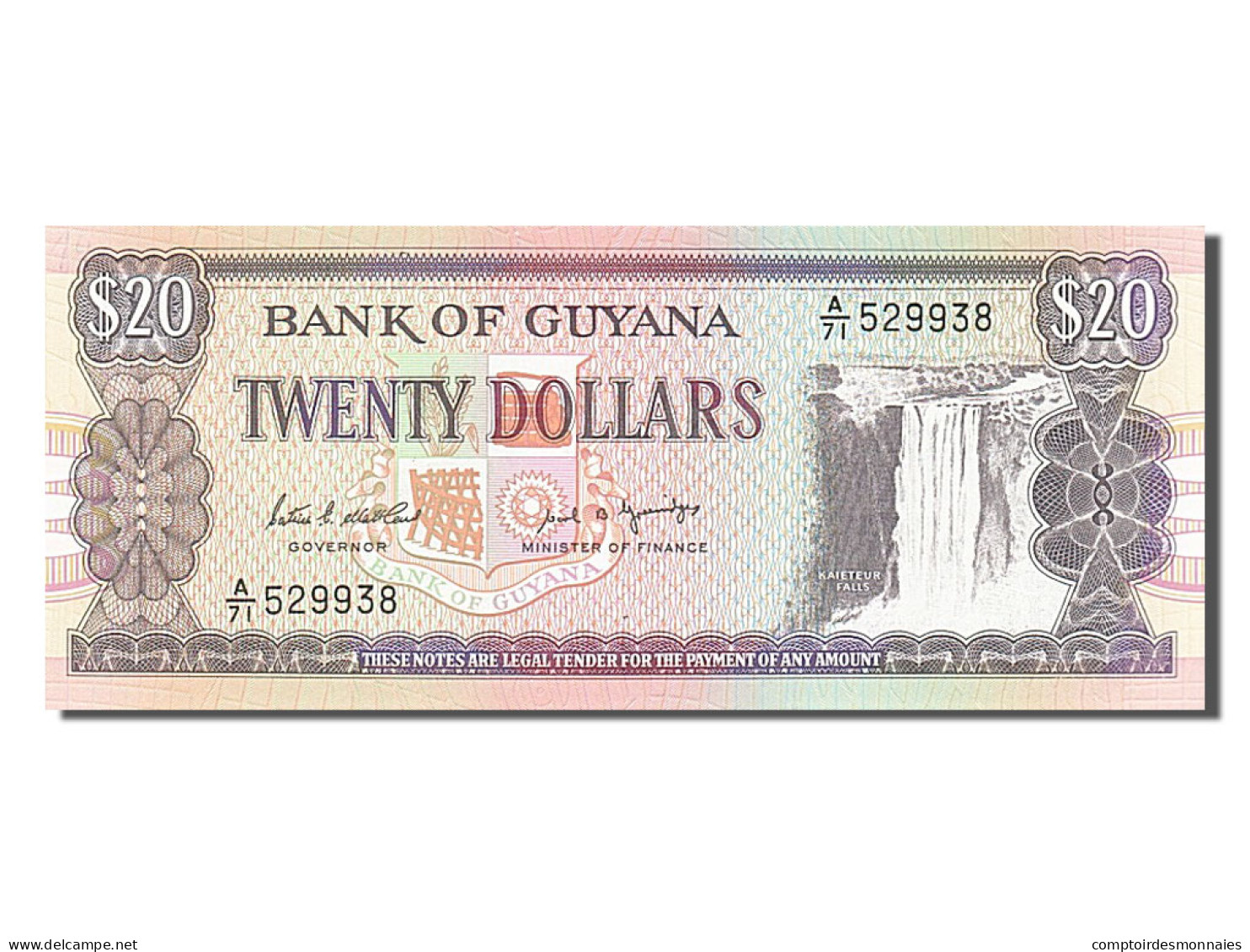 Billet, Guyana, 20 Dollars, 1989, NEUF - Guyana