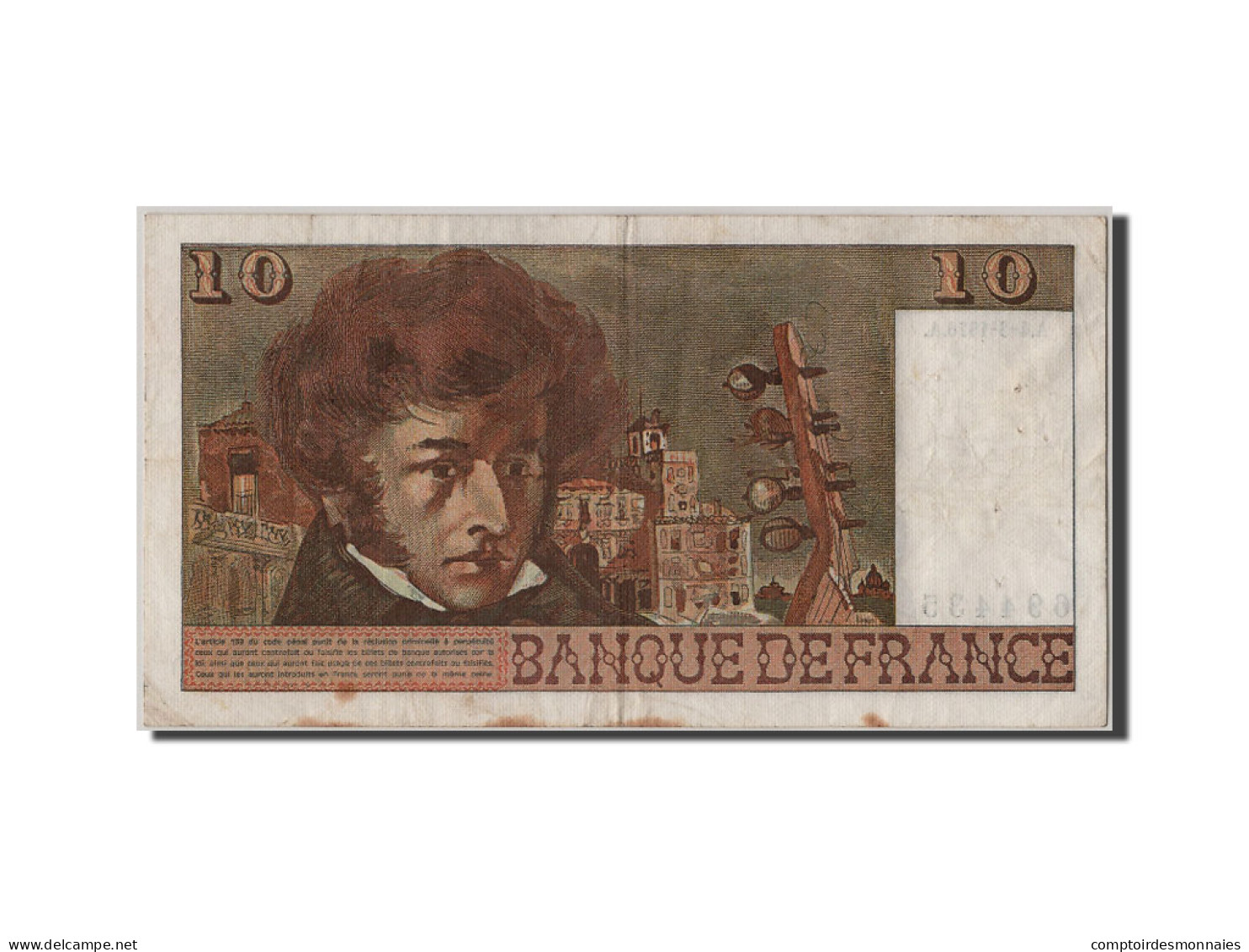 Billet, France, 10 Francs, 10 F 1972-1978 ''Berlioz'', 1976, 1976-03-04, TB+ - 10 F 1972-1978 ''Berlioz''