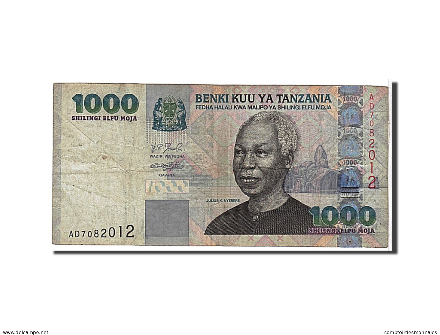 Billet, Tanzania, 1000 Shilingi, 2003, TB - Tansania