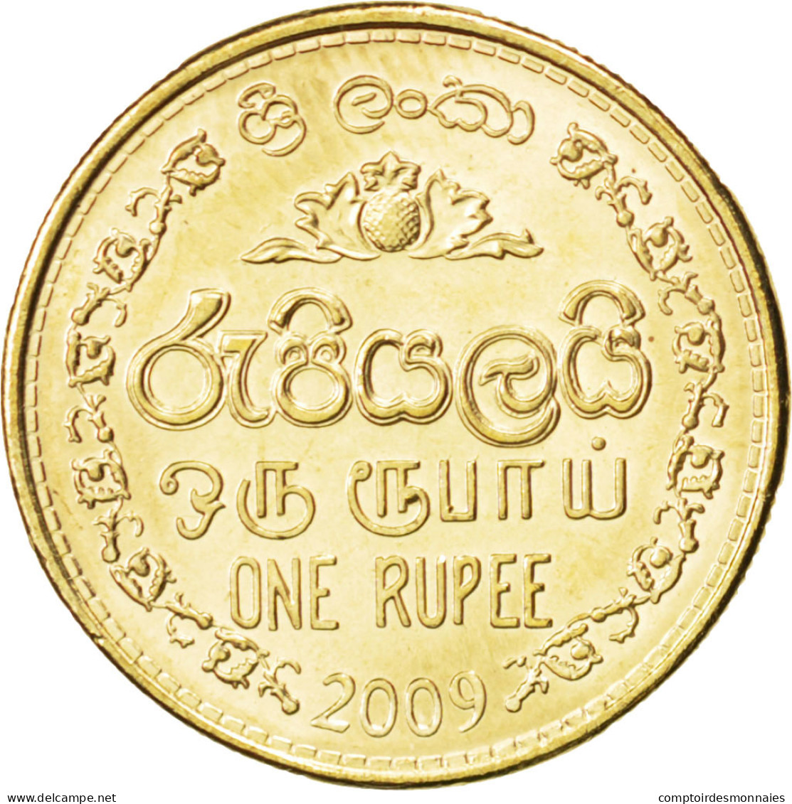 Monnaie, Sri Lanka, Rupee, 2009, SPL, Brass Plated Steel, KM:136.3 - Sri Lanka