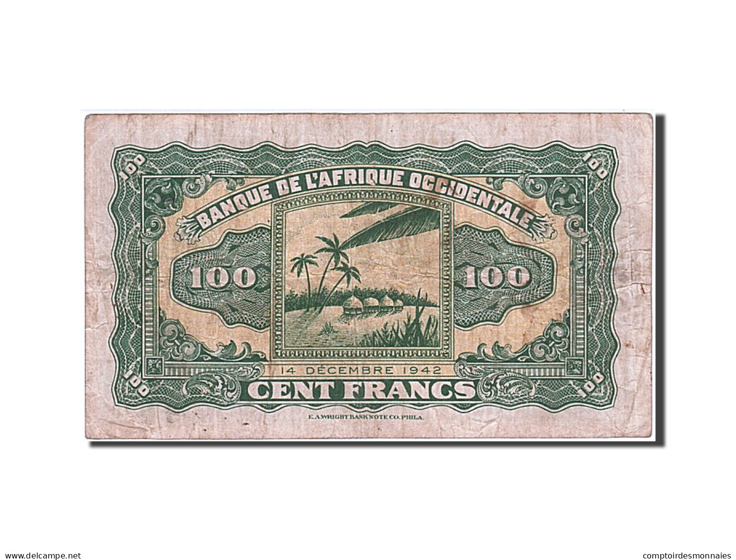 Billet, French West Africa, 100 Francs, 1942, 1942-12-14, TTB - Other - Africa