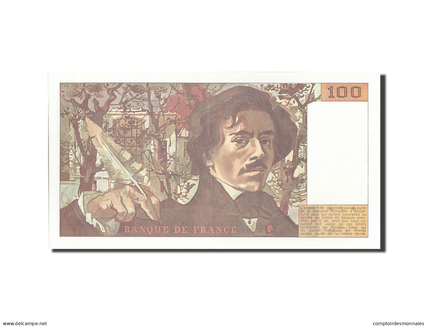 Billet, France, 100 Francs, 100 F 1978-1995 ''Delacroix'', 1986, SPL - 100 F 1978-1995 ''Delacroix''