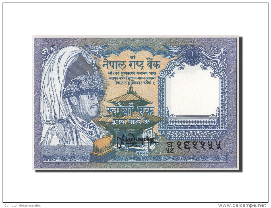 [#304433] Népal, 1 Rupee Type Bir Bikram - Népal