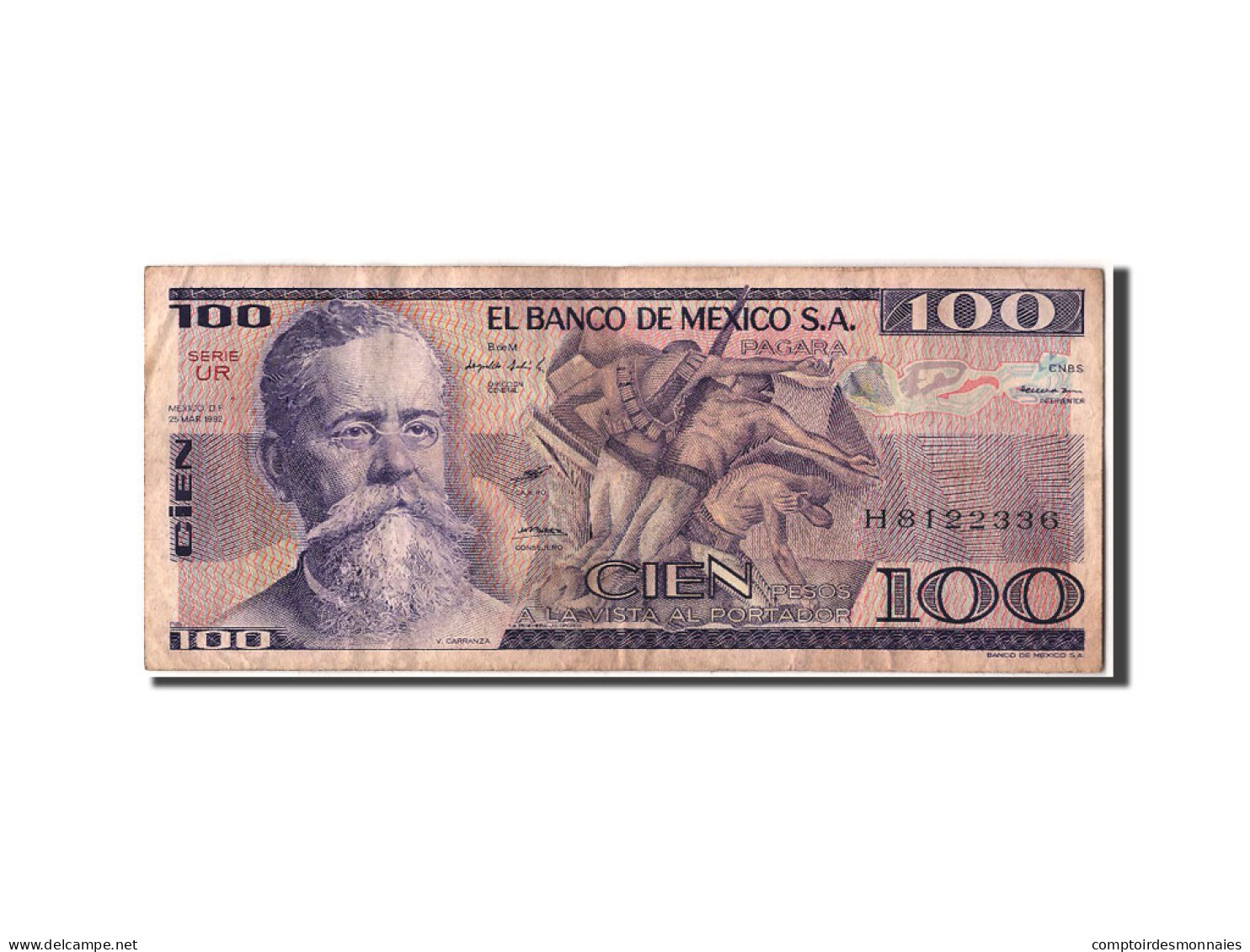 Billet, Mexique, 100 Pesos, 1982, 1982-03-25, TB - Mexique