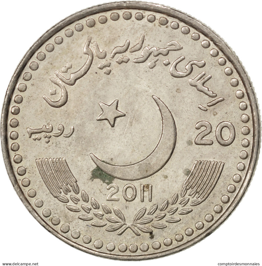 Monnaie, Pakistan, 20 Rupees, 2011, SPL, Copper-nickel, KM:71 - Pakistán