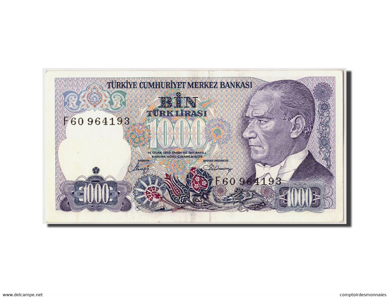 Billet, Turquie, 1000 Lira, SPL - Turquie