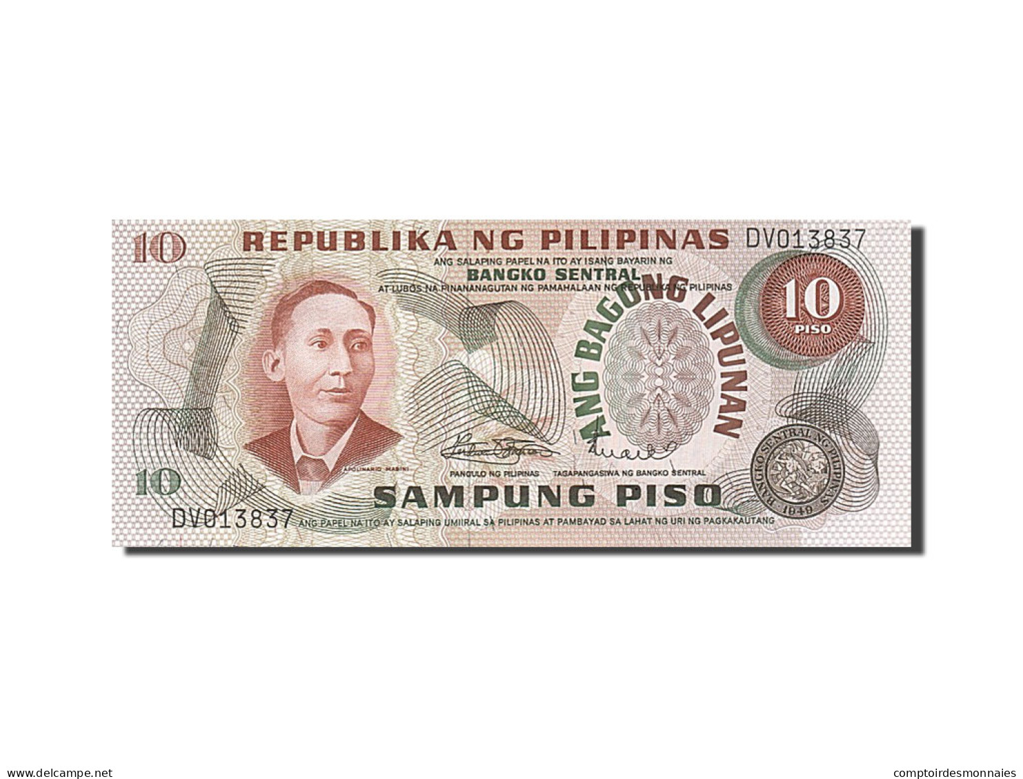 Billet, Philippines, 10 Piso, 1969, NEUF - Philippines
