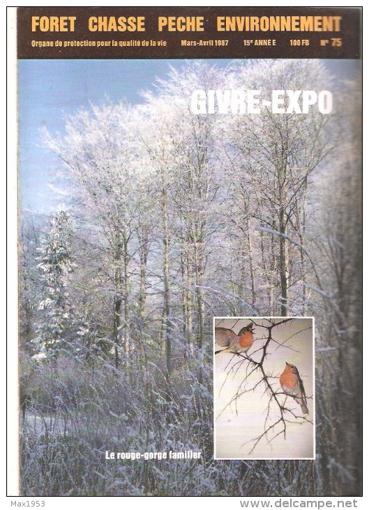 FORET-CHASSE-PECHE-ENVIRONNEMENT -  Mars-Avril 1987 - N°75 - Jagen En Vissen