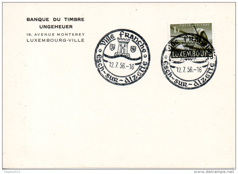 LUXEMBOURG. Carte Commémorative De 1956. Ville Franche Esch-sur-Alzette. - Machines à Affranchir (EMA)