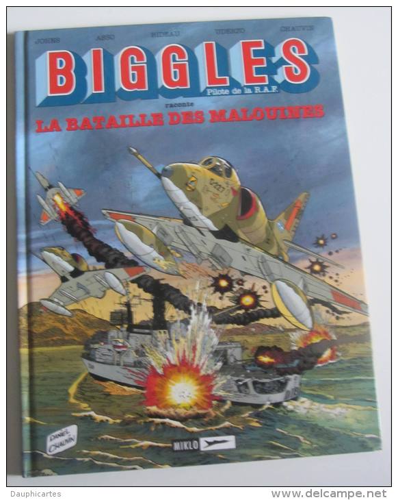 BIGGLES 10 :  Bataille Des Malouines - C.W Johns Asso Rideau Uderzo Chauvin Loutte - Etat Neuf -  1997 MIKLO - Biggles