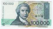 Croatia 100000 Dinnar 1993 Year Issue UNC - Croatia