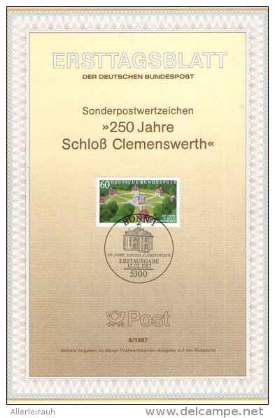 ERSTTAGSBLATT   " 250 Jahre Schloss Clemens Werth  "  - 1987 - Other & Unclassified