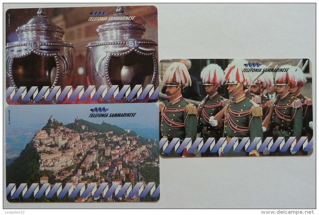 SAN MARINO - 1st Issue Set Of 3 - Urmet - Mint - San Marino