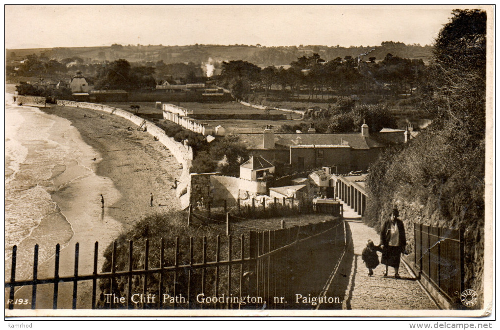 PAIGNTON - The Cliff Path, Goodrington, Near Paignton  (by Nigh, Ventnor) 1931 Used - Paignton