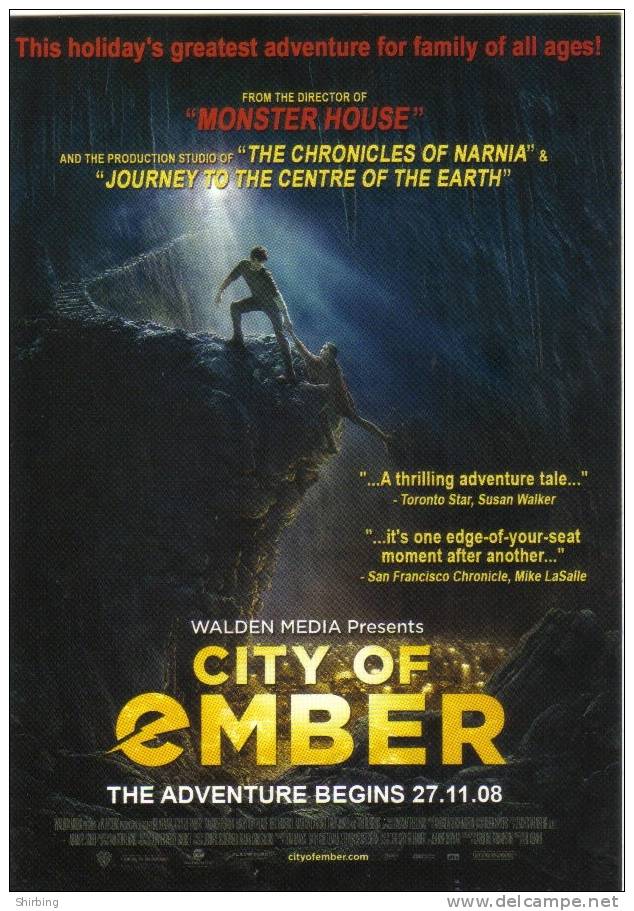 15S :Movie Card : "City Of Amber" - Mountaineering Hanging On Cliff (Singapore) - Posters On Cards