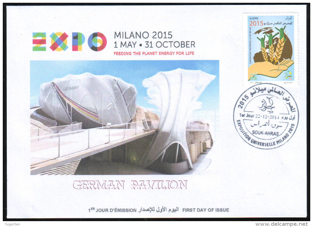 ARGELIA 2014 FDC  FDC Expo Milan 2015 Milano Universal Expo - Italie Italia Italy Exposition Food Germany - 2015 – Milan (Italie)