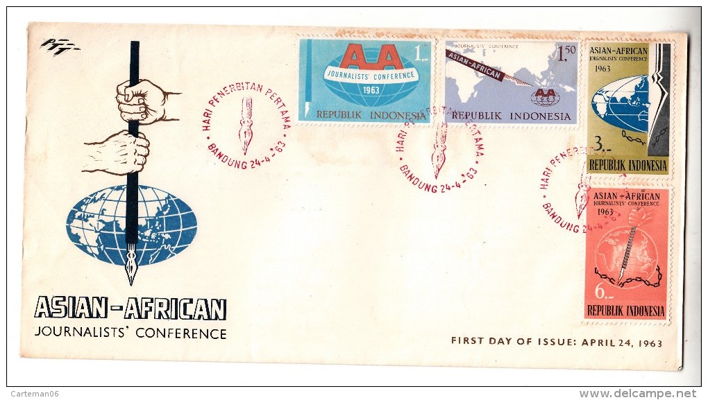 FDC Indonésie - Asian - African Journalists' Conference - 1963 - Indonesien