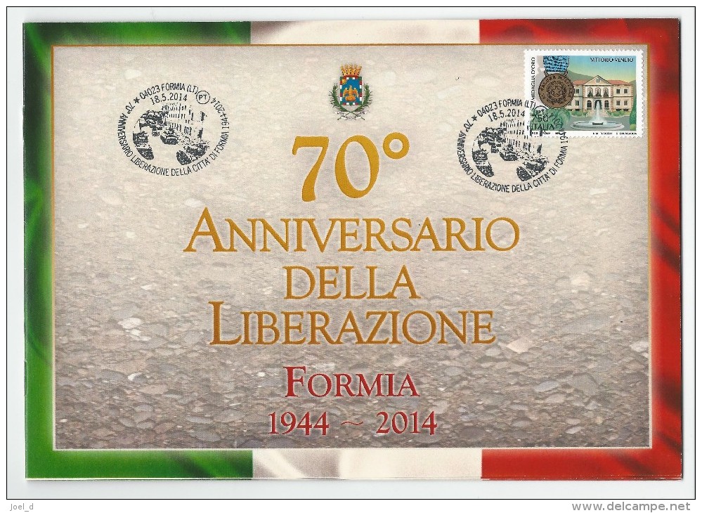 Mini Folder Celebrativo 70° Anniversario Liberazione Di Formia VEDI DESCRIZIONE WW2 Seconda Guerra Mondiale Cicerone - Folder