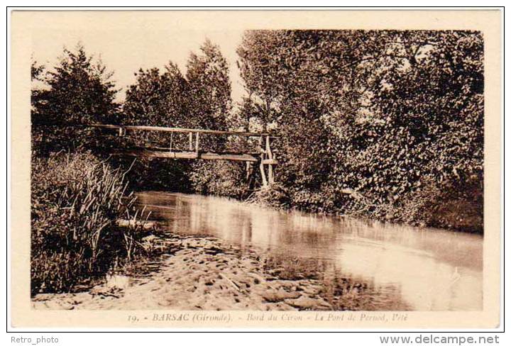 3 Cpa Barsac - L'église, Bord Du Ciron, Entrée - Autres & Non Classés